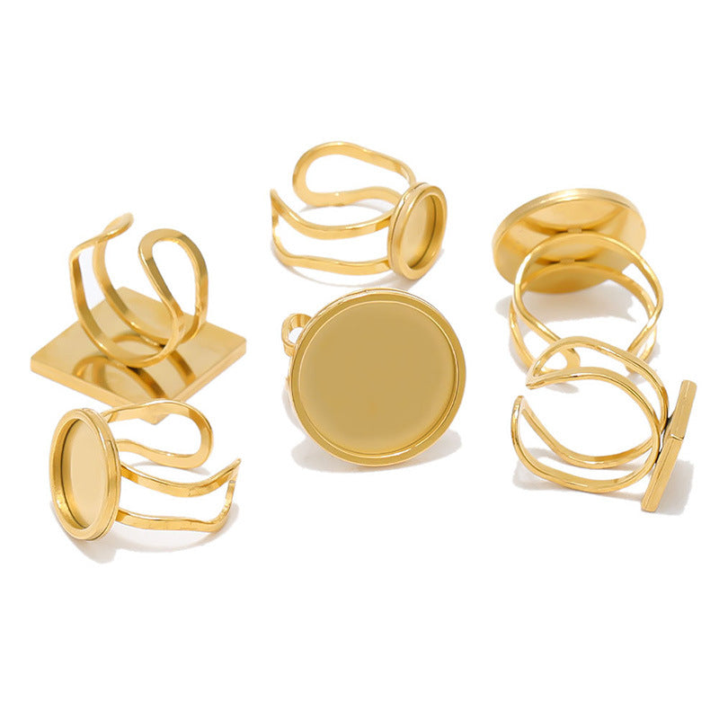 Wholesale 4PCS/PACK Stainless Steel Live Ring Holder DIY Jewelry Accessories